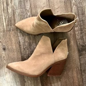 Vince Camuto size 9 nude suede booties. Worn once